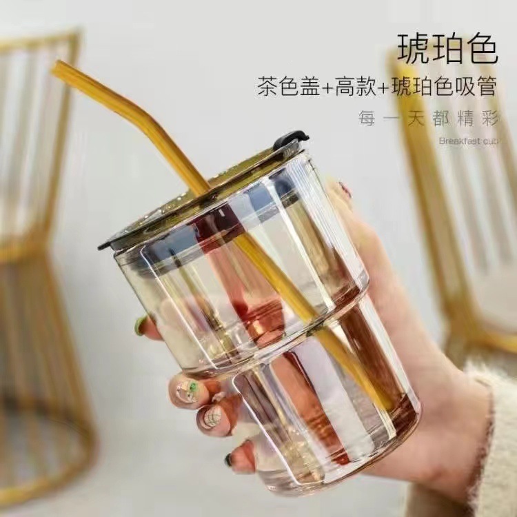 ins taza de bambú taza de bebida taza de café taza de paja de bebida doble taza de oficina taza de regalo de alta temperatura ins viento