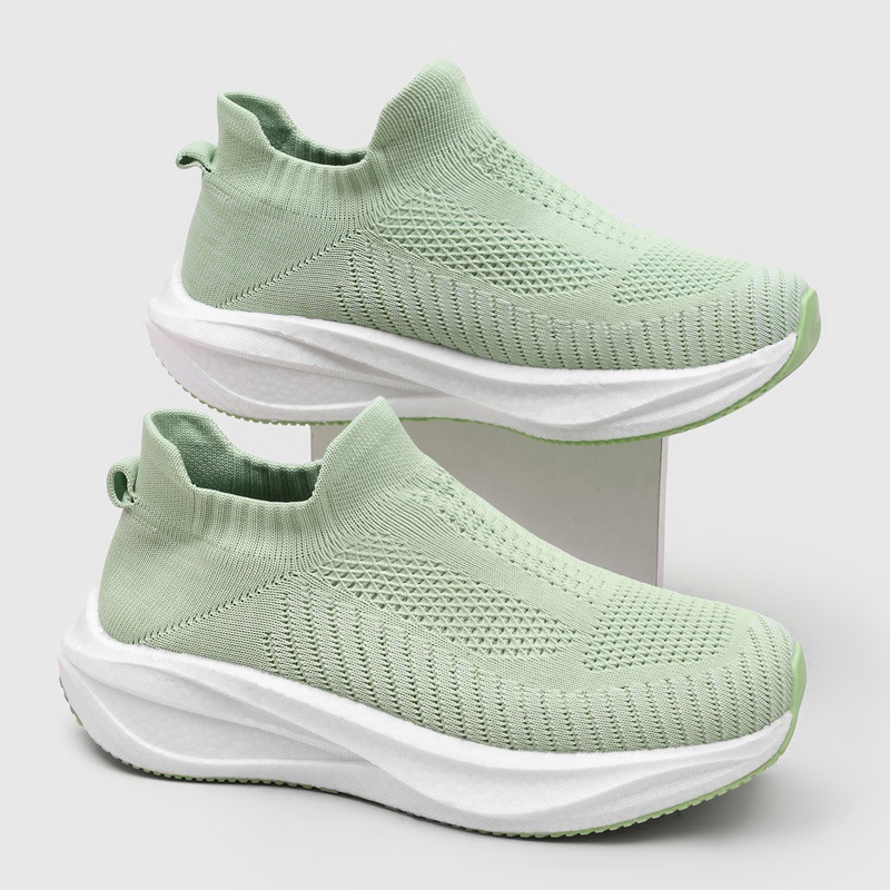 Tenis de Malla de Punto para Hombre de EVA Transpirables y Sin Cordones para Uso Casual