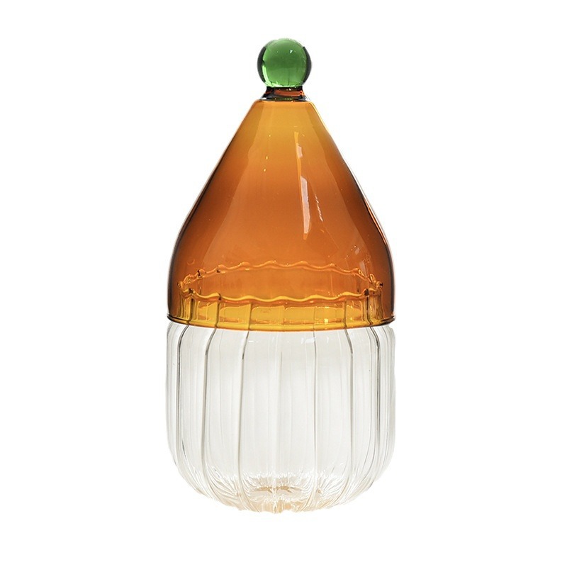 Tarro de dulces de sombrero navideño Tarro de dulces de colores de alto valor con tapa Botella de almacenamiento de cocina Taza de caramelo Decoración creativa