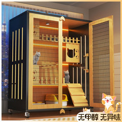 实木豪华猫别墅家用室内猫笼子超大自由空间猫窝客厅猫舍猫笼子