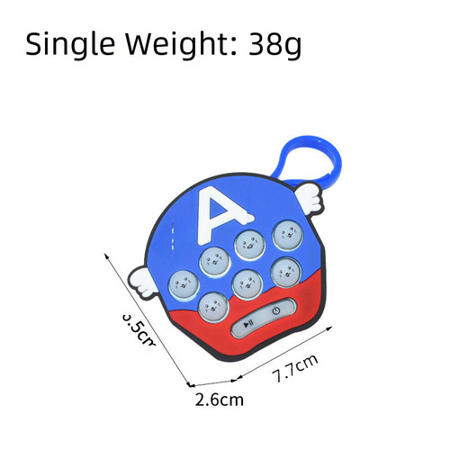 New Small Knockout Game Machine for Children, Quick Pass Speed Pushing, Brain Teaser Stress Relief, Press and Play Keychain Pendant