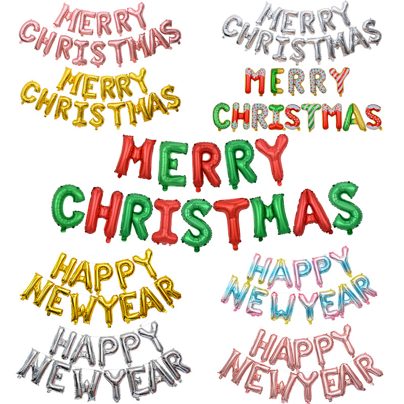 Globo de Navidad Feliz Navidad globo Feliz Navidad traje transfronterizo decoración de Año Nuevo