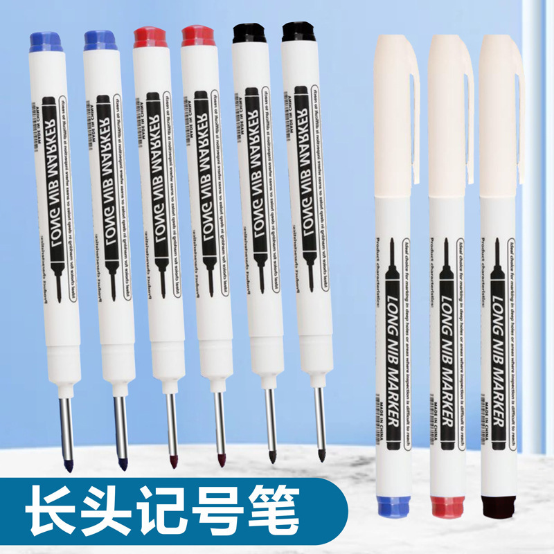 20mm carpintería aceitosa boca larga sitio de construcción agujero profundo negro marcado largo marcado largo lápiz de cabeza largo