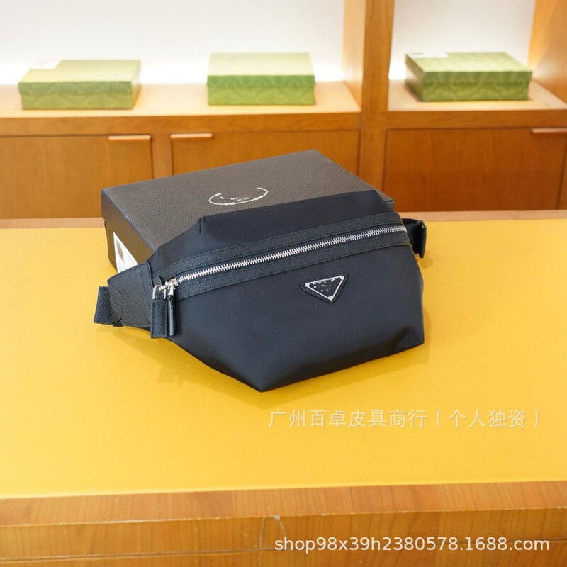 P Brand Men's Nylon Fabric Chest Bag Waist Bag with Gift Box for Export and Cross-Border Trade P Brand Men's Nylon Fabric Chest Bag Waist Bag with Gift Box for Export and Cross-Border Trade