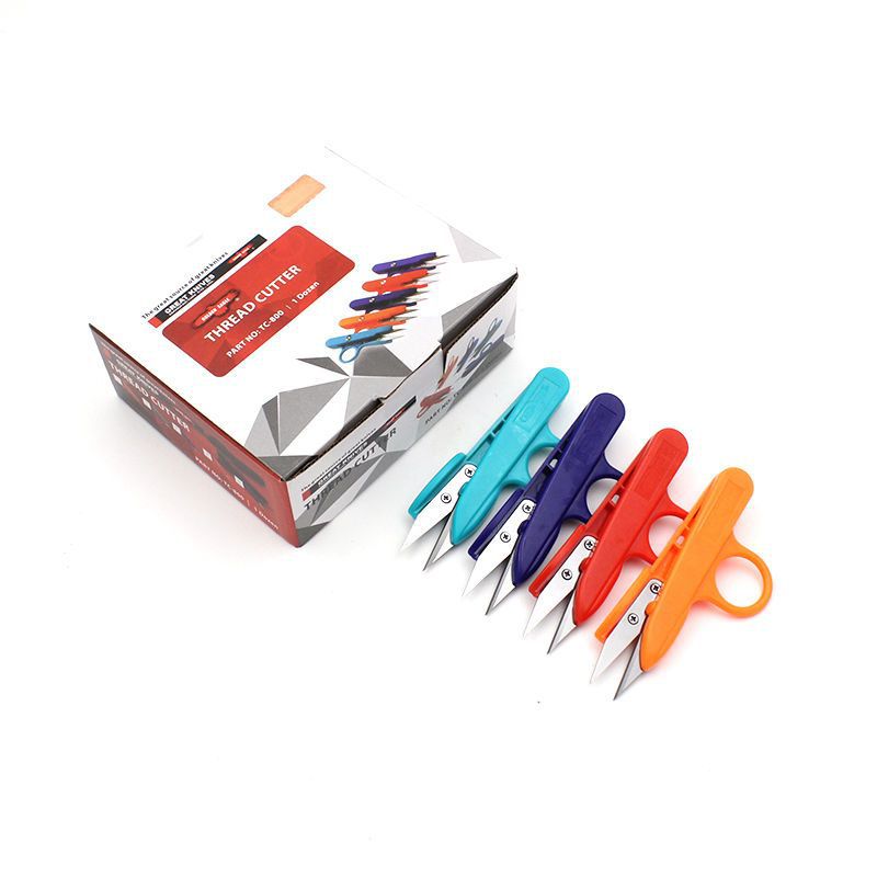 厂家直销鹰牌TC-800纱剪家用缝纫配套线头剪十字绣塑柄指环剪刀