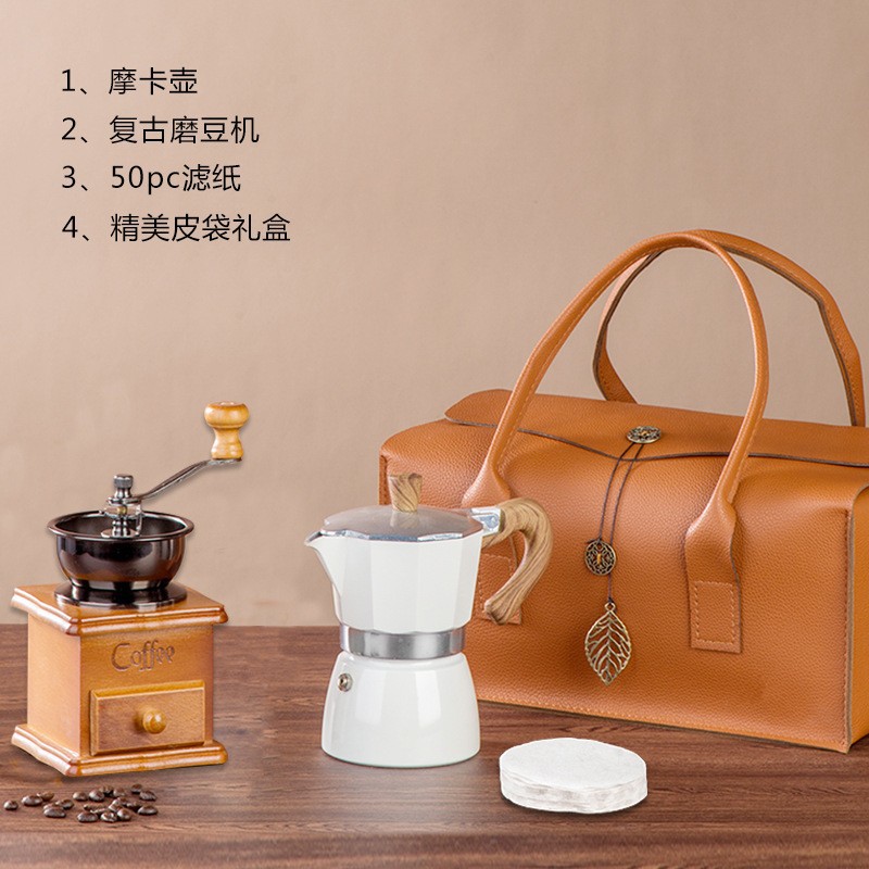Cafetera Artesanal como Regalo Empresarial para Clientes, Cafetera Artesanal de Lujo Ligero para Mocha, Regalo Promocional