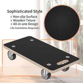 跨境木质舞台板乌龟车拉货周转车万向轮木质平板车搬家拖车乌龟车