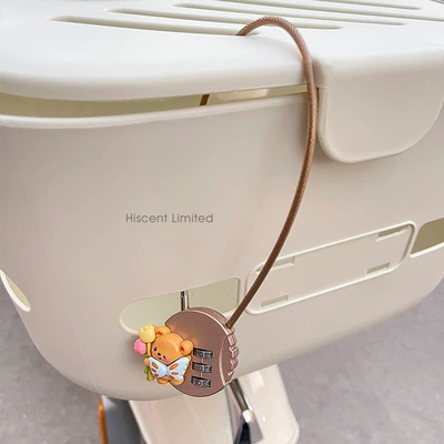 Bicycle Basket Lock, Helmet lock - butterfly-bear-combination-lock-brown