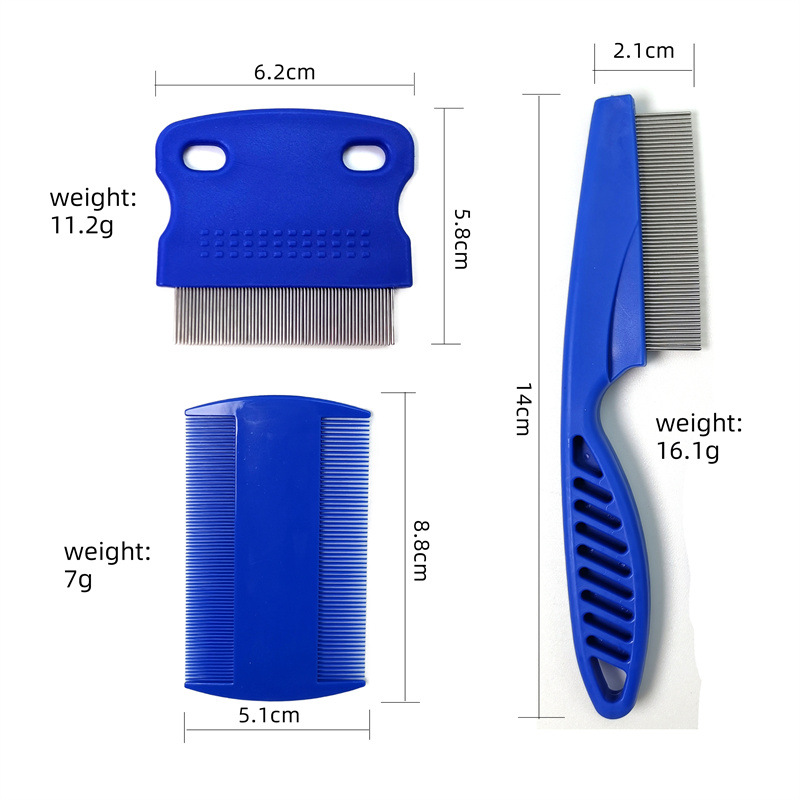 宠物清洁美容用品宠物去虱梳跳蚤梳密齿针梳除虱梳蜱虫钩组合套装