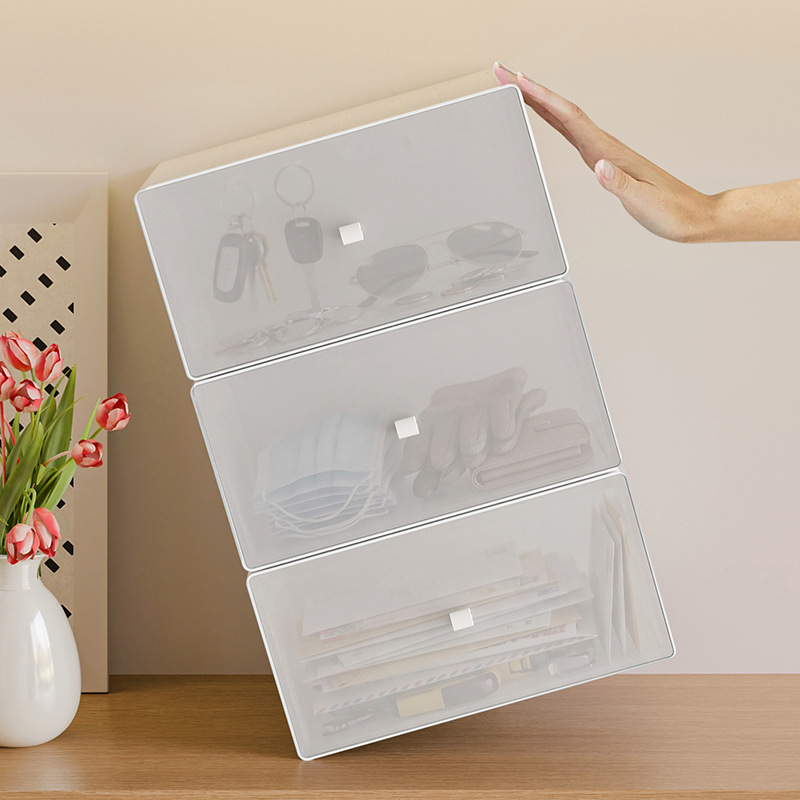 DIY Pure White Plastic Desktop Storage Box, Student Dormitory Office Organization and Storage, Solid Color Small Drawer Box Wholesale DIY Pure White Plastic Desktop Storage Box, Student Dormitory Office Organization and Storage, Solid Color Small Drawer Box Wholesale