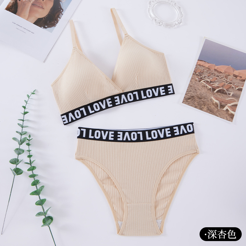 Conjunto de ropa interior sexy transfronteriza, puro deseo, ropa interior push-up transpirable y agradable para la piel para mujer, conjunto de calzoncillos al por mayor