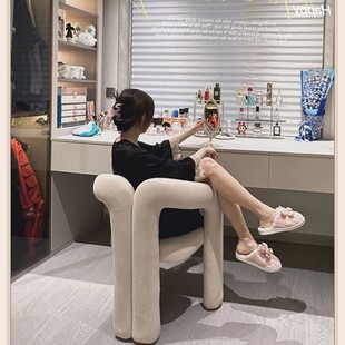 Internet Celebrity Makeup Chair, Dressing Table, Dressing Stool, Cream Style Makeup Stool, Girls' Bedroom, Light Luxury Feel