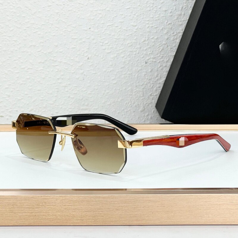 The Artist European and American New Retro Small Square Frame Men's Sunglasses Trendy Metal Frameless High-End Driving Sunglasses