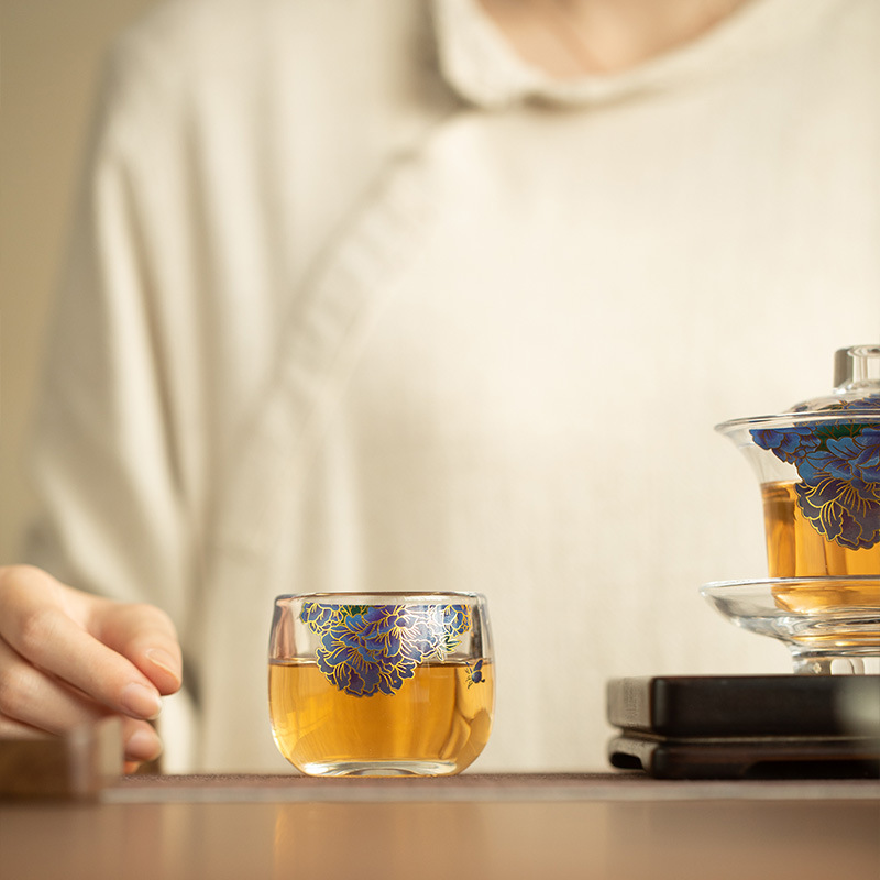 加厚玻璃茶杯水杯品茗杯绿茶杯耐高温防烫手主人杯精致功夫茶具|undefined