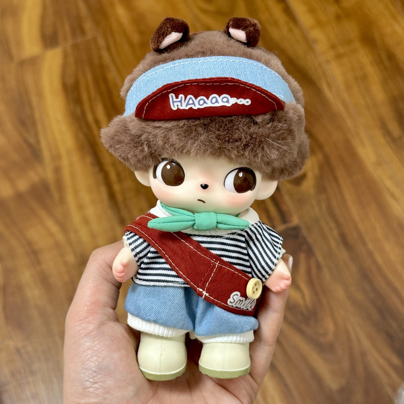 仅娃衣】DIMOO WORLD毛绒挂件衣服娃衣牛仔裤双拼背带裤套装着替|undefined