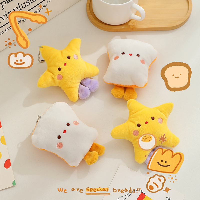 cute girl xingx brooch cartoon plush bread doll pendant backpack accessories diy pin accessories accessories