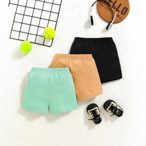 Summer New Casual Three-Color Combination Shorts for Men and Children Three-Piece Set Shorts Outdoor Sports Pants