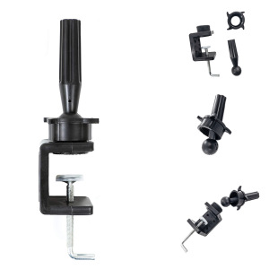 Model Dummy Head 90 ° Rotating Square Head Steel Plate Bracket Fixed Clip Desktop Bracket for Trimming Wigs