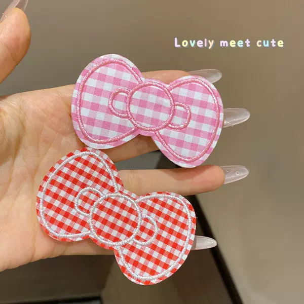 Korean-Style Cartoon Magic Tape Cute Bow Hair Tidying Post Sweet Girly Heart Sticky Hair Bangs Hair Accessory
