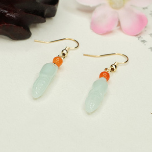 Aiyu natural Myanmar A goods jade ear hook earrings jade earrings female manufacturers wholesale hair AY4013101