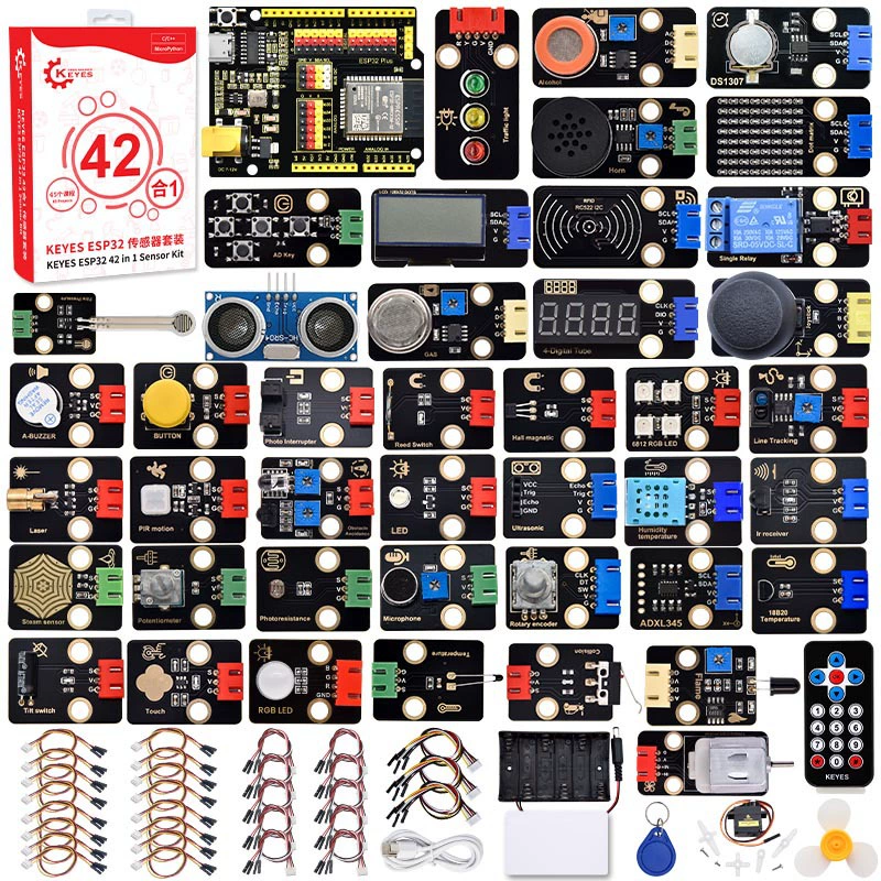 [ESP32 комплект IoT Wi‑Fi датчиков, программирование на MicroPython, совместим с Arduino-совместимыми модулями]