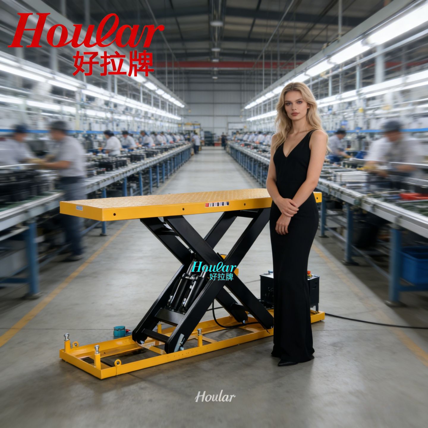 MJ-A1001电动升降机1吨升高0.99米液压升降平台固定式举升升降台