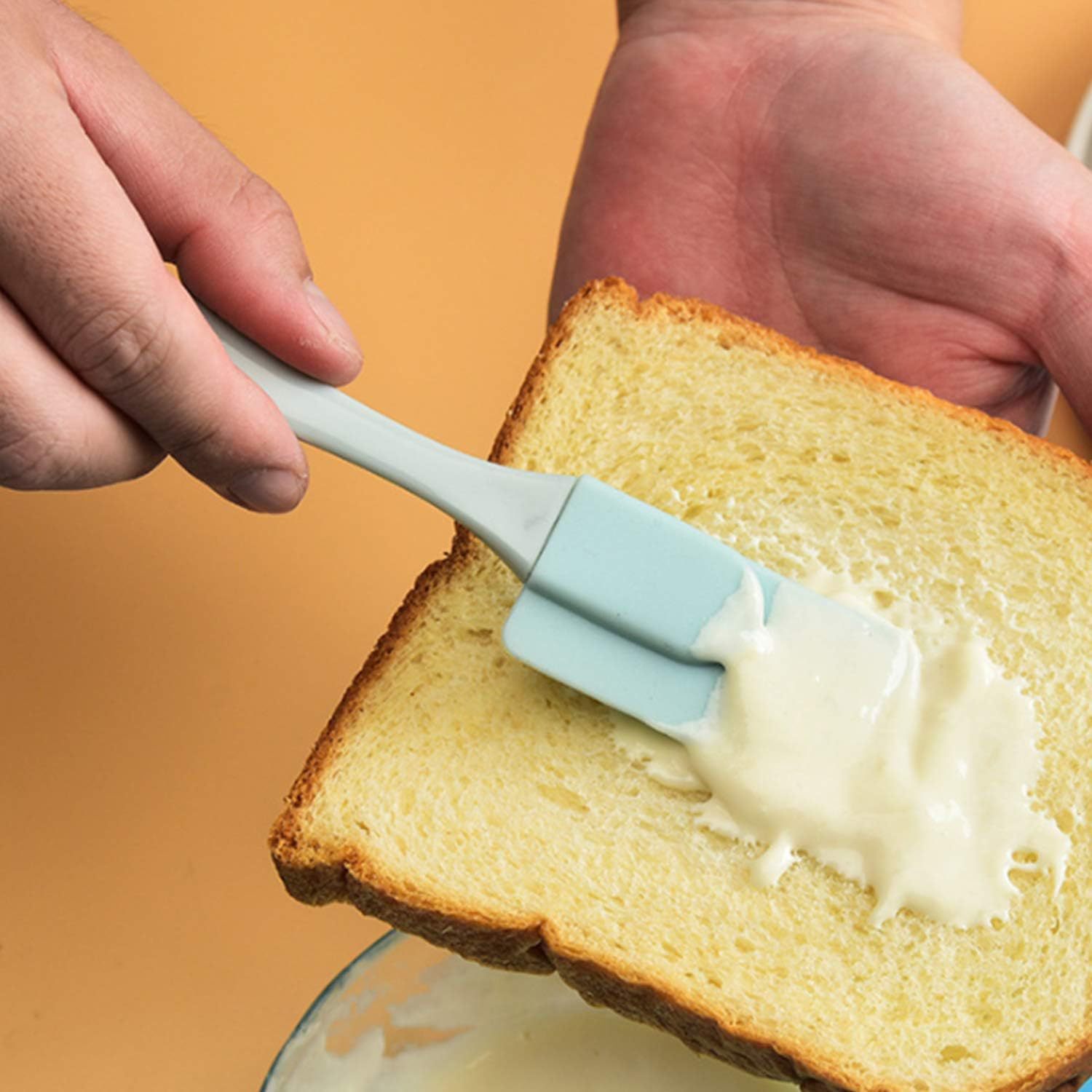 Stok 3 Parçalı Silikon Kazıyıcı Seti Spatula Fırça Seti Yüksek Sıcaklığa Dayanıklı Kek Fırın Aracı Seti