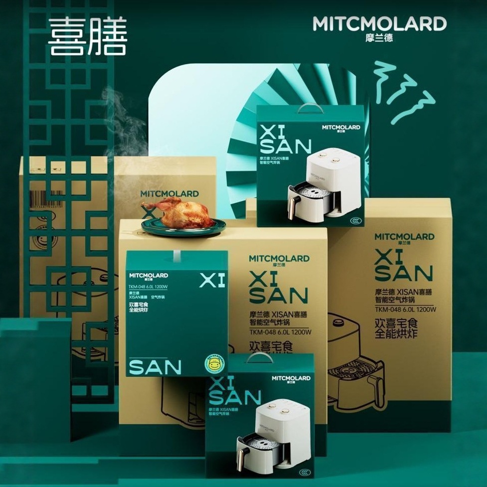 Morland Xishan. Smart Air Fryer Tkm-04 Multifunctional Oil-Free Electric Fryer Household 6L Large Capacity