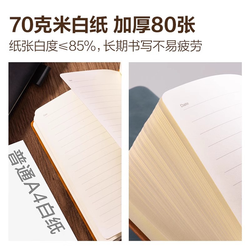 Deliky puede personalizar 80 hebilla A5 cuero grueso cuaderno de negocios 2024 nuevo cuaderno