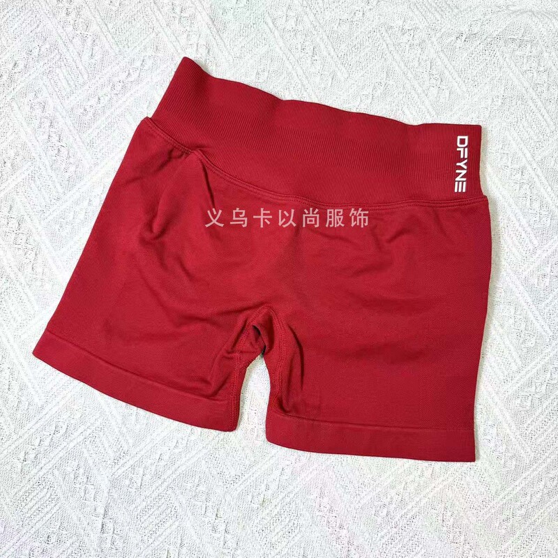 dfyne短裤三段腰提臀裤跑步健身三分裤女跨境爆款健身短裤|undefined