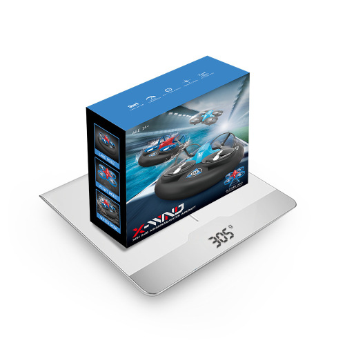 JJRC remote control water, land and air four-axis flying hovercraft three-in-one toy one-button rolling mini airplane toy