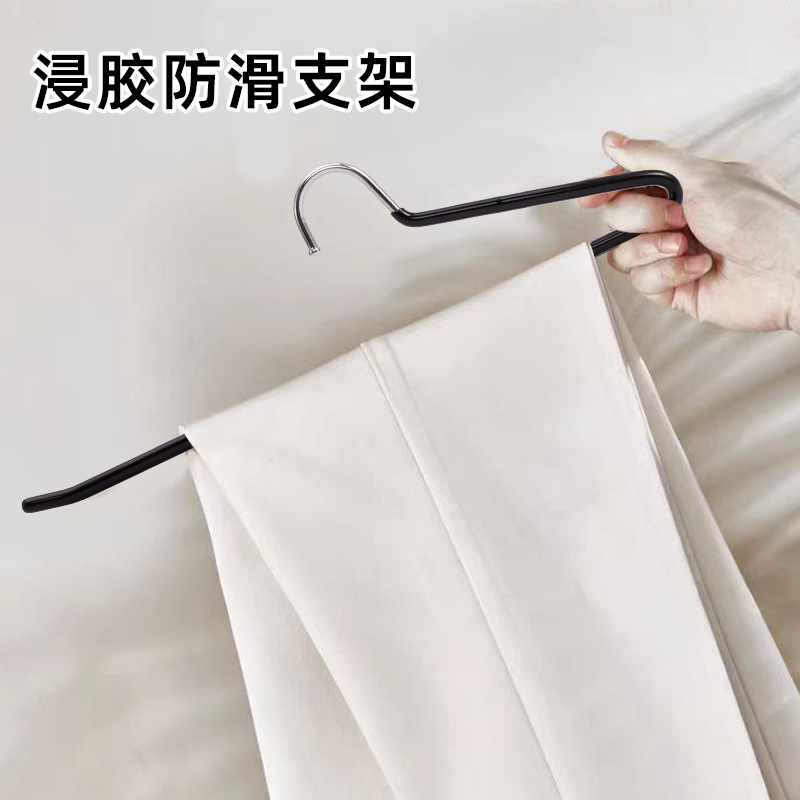 Percha de pantalones en forma de ganso sin marcas engrosadas 5.0 cuello corto ahorrar espacio de almacenamiento acabado colgar percha de pantalones de inmersión plástica