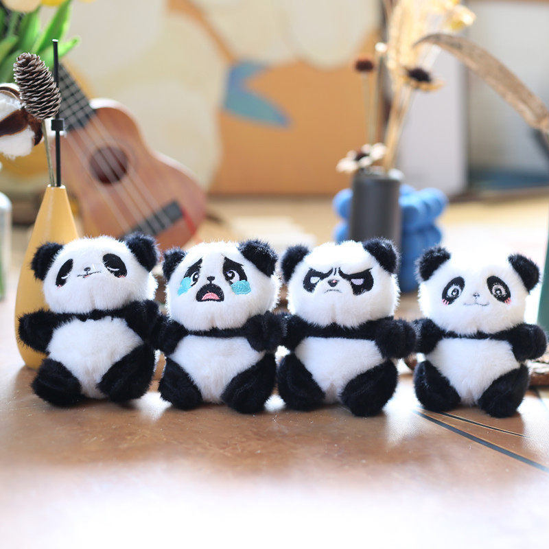Celebridades de Internet lindo tesoro nacional lindo panda gigante colgante peluche muñeca panda pequeño bolso panda colgante llavero muñeca