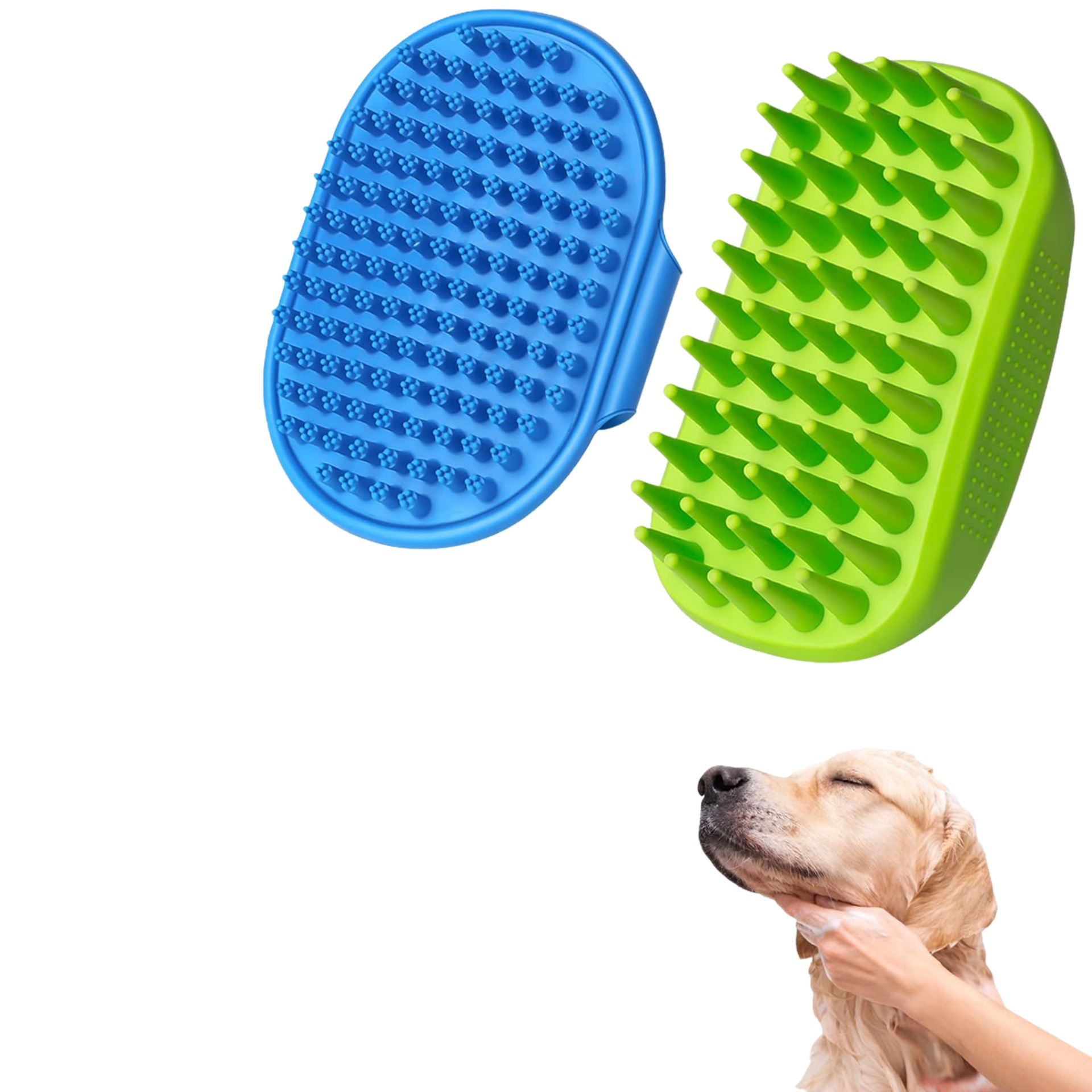 3 piezas cepillo de baño para perros cepillo de champú para perros cepillo de ducha de limpieza adecuado para perros de pelo corto para masaje de depilación