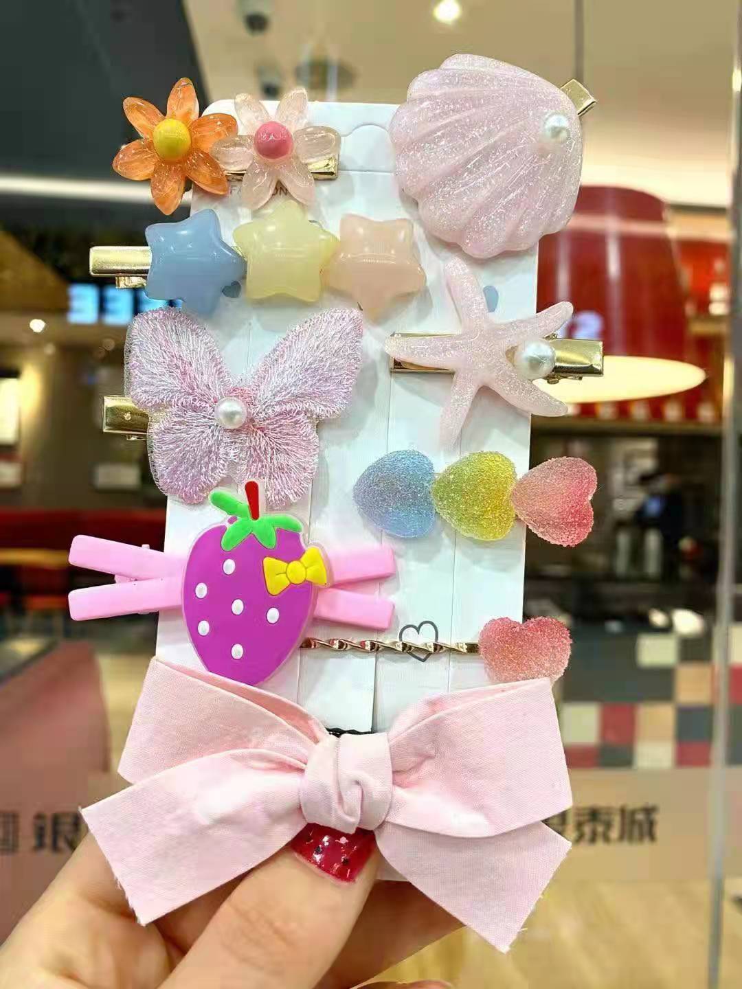 50g Weight Hair Clip Hair Accessories Type 1 Set Quantity Holiday, Daily Occasion Plastic Material Flower, Bow Knot Pattern All Seasons Season Girl'S Gender Cute, Simple Style Style Cute Simple Style Girl'S Flower Bow Knot Plastic Hair Clip 无