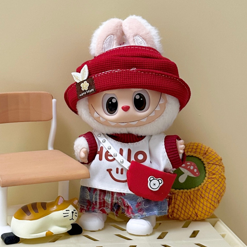 仅衣服适用于17cm拉布布搪胶娃娃毛绒公仔等可穿衣服换装着替服装|undefined