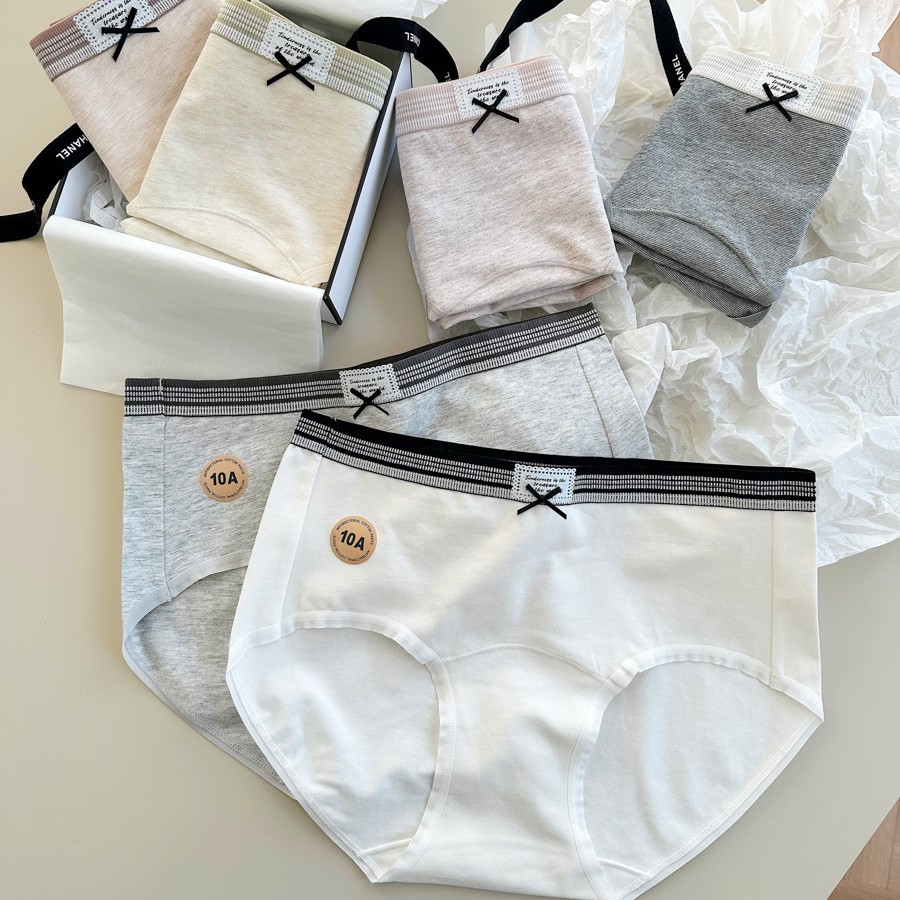 N9252 10A Antimicrobial Cloud Sense Color Yarn Women's Underwear Skin Friendly Comfortable Breathable Extended Crotch Couple Pants NS158 Men