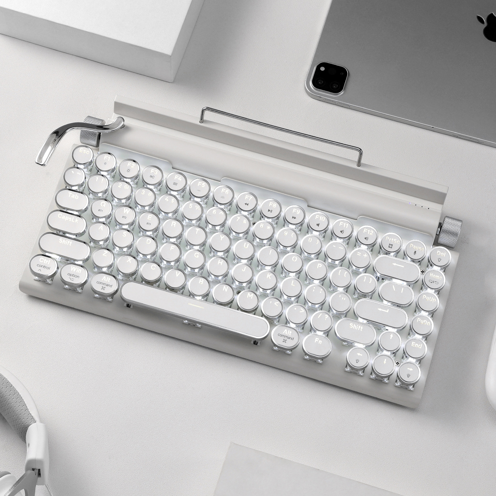 Teclado retro máquina de escribir teclado inalámbrico Bluetooth steampunk teclado mecánico tableta del teléfono móvil universal