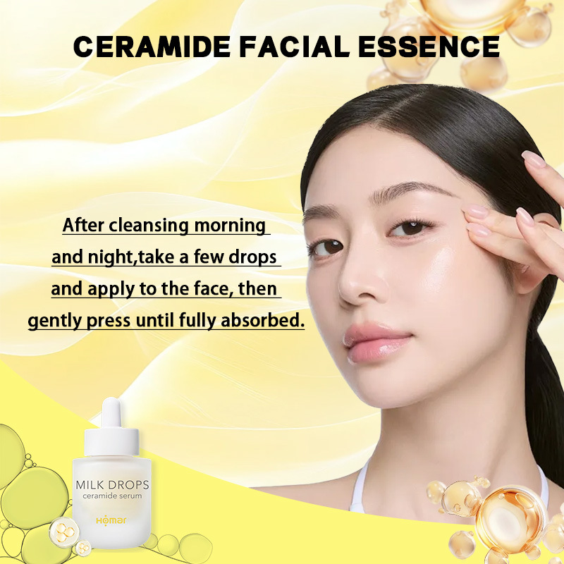OEM Ceramida Serum de leche de cabra Barrera de reparación de la piel Brillante Serum de Ceramida