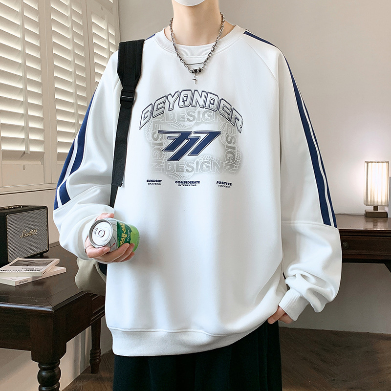 春秋季新款圆领卫衣12-15岁男孩初中学生13青少年大童秋装长袖t恤|undefined