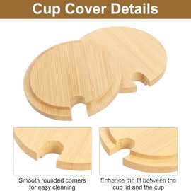 木质盖子马克杯盖子圆形木质盖陶瓷盖现代简约密封竹木盖厂家批发