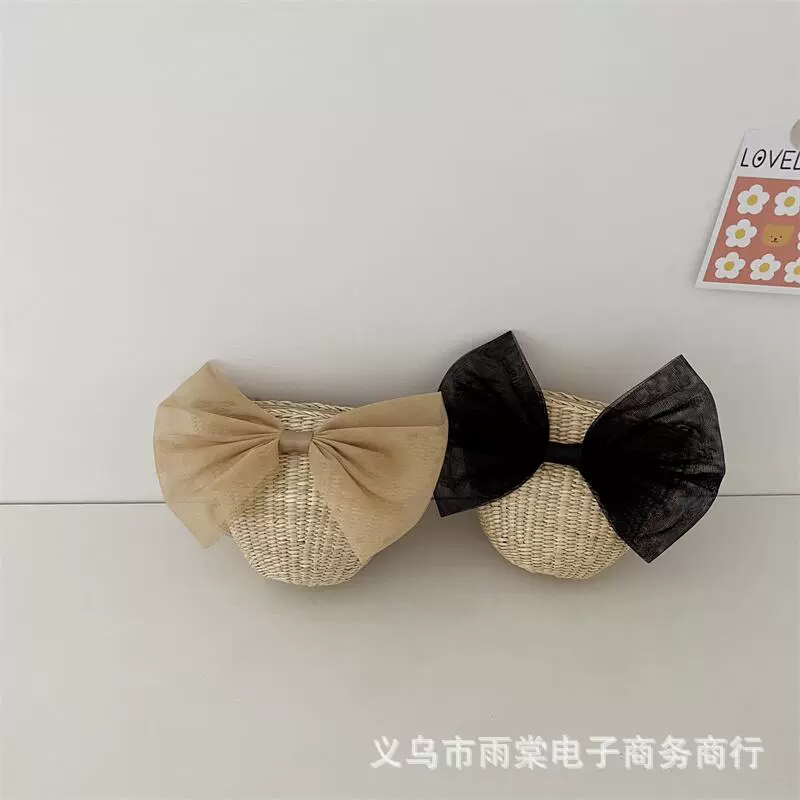 Cute-пляжная соломенная сумка на одно плечо с бантом, сумка через плечо