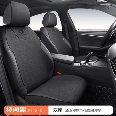 Volkswagen Special Car Seat Covers Modelə uyğun (Original) oturacaq örtükləri - black-driver-and-passenger-full-base-all-season-suede-volkswagen-lavida