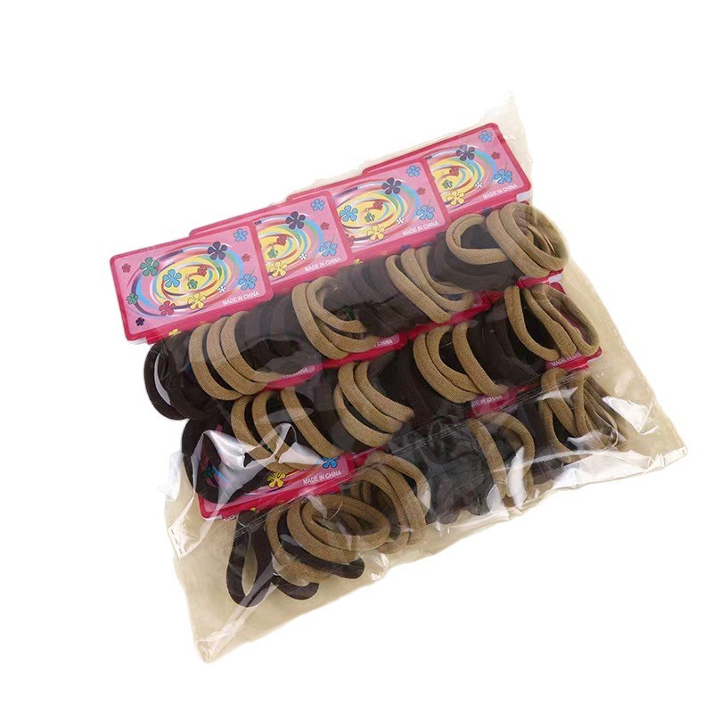 工場直販クロスボーダー外国貿易ラベルタオルリング 72 袋入り高弾性ヘアリングヘアロープ卸売|undefined