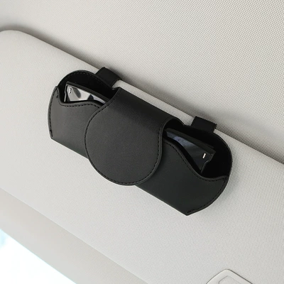 Car Glasses Clip/Bill Clip box bracket car sunglasses - simple-black-glasses-case
