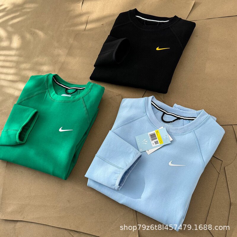 Cross-Border Wholesale 25 Spring & Fall New Nk Joint Nocta Round Neck Offset Sweatshirt Casual Sports Men and Women Couple Models Cross-Border Wholesale 25 Spring & Fall New Nk Joint Nocta Round Neck Offset Sweatshirt Casual Sports Men and Women Couple Models