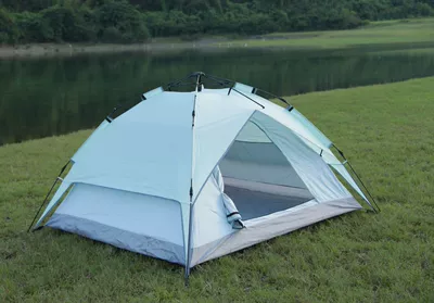 Avtomobil dam çadırları Rainproof Double-Layer Tent for 3-4 - true-double-aqua-green-single-tent