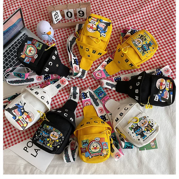 Anpanman Cartoon Crossbody Bag Logo Mini Chest Bag Children's Day Gift Coin Purse