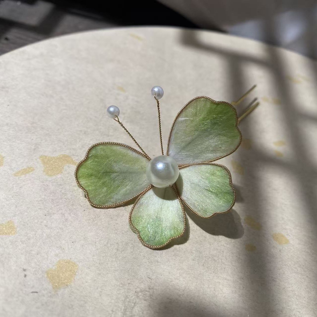 Diyin Original Intangible Cultural Heritage Velvet Flower Butterfly 618 Small U Hairpin Daily Ancient Style Hairpin Cheongsam DIY