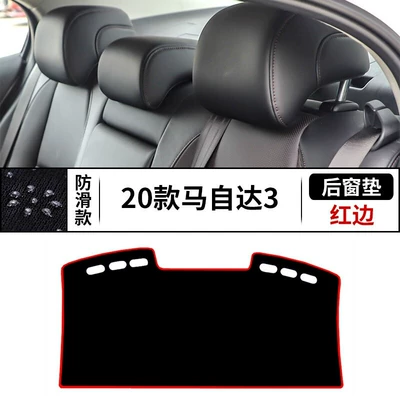 Günəş əleyhinə siperlik – Mazda 3 Axela Dashboard - 20-mazda3-rear-window-mat-red-edge